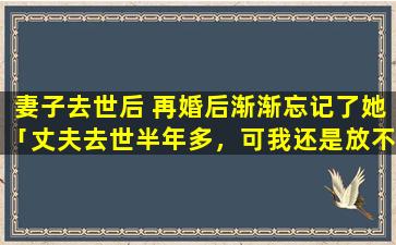 妻子去世后 再婚后渐渐忘记了她「丈夫去世半年多，可我还是放不下他，我很痛苦该怎么办」